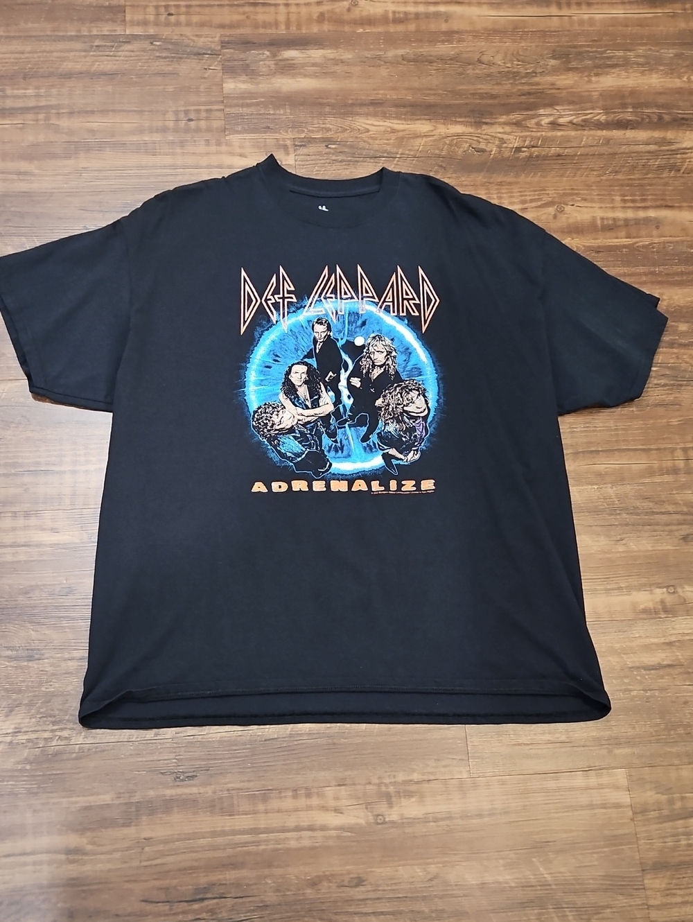 Junk Food Clothing Def Leppard Adrenalize Tee - Black with Blue and Orange